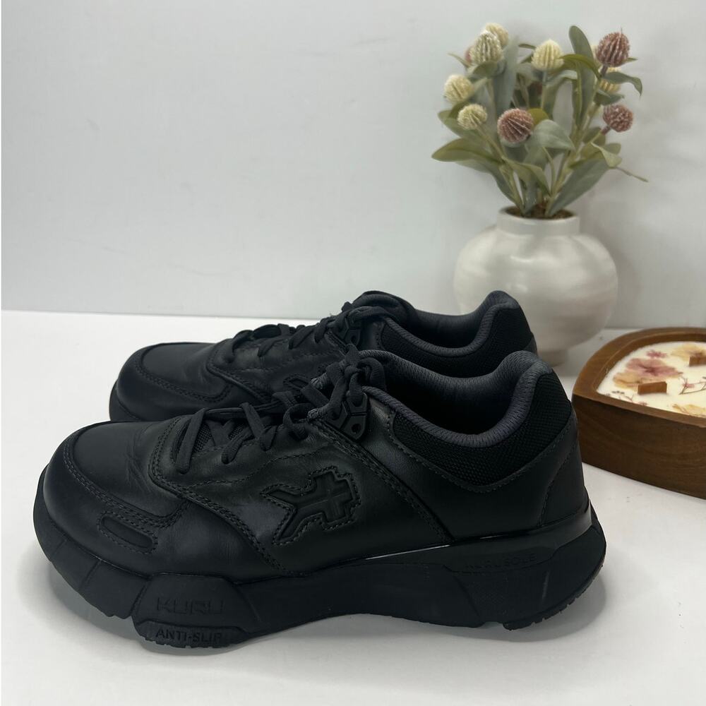 Kuru Kinetic 2 Anit-Slip Comfort Sneaker Smokestack Black Women 9 Wide - Picture 3 of 9